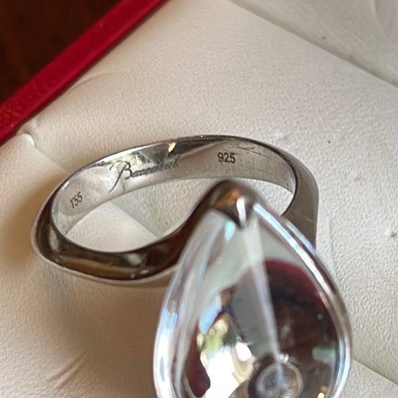 Ring Baccarat Flures De Psydelic crystal ring sterling silver size 7.5 - Picture 6 of 7